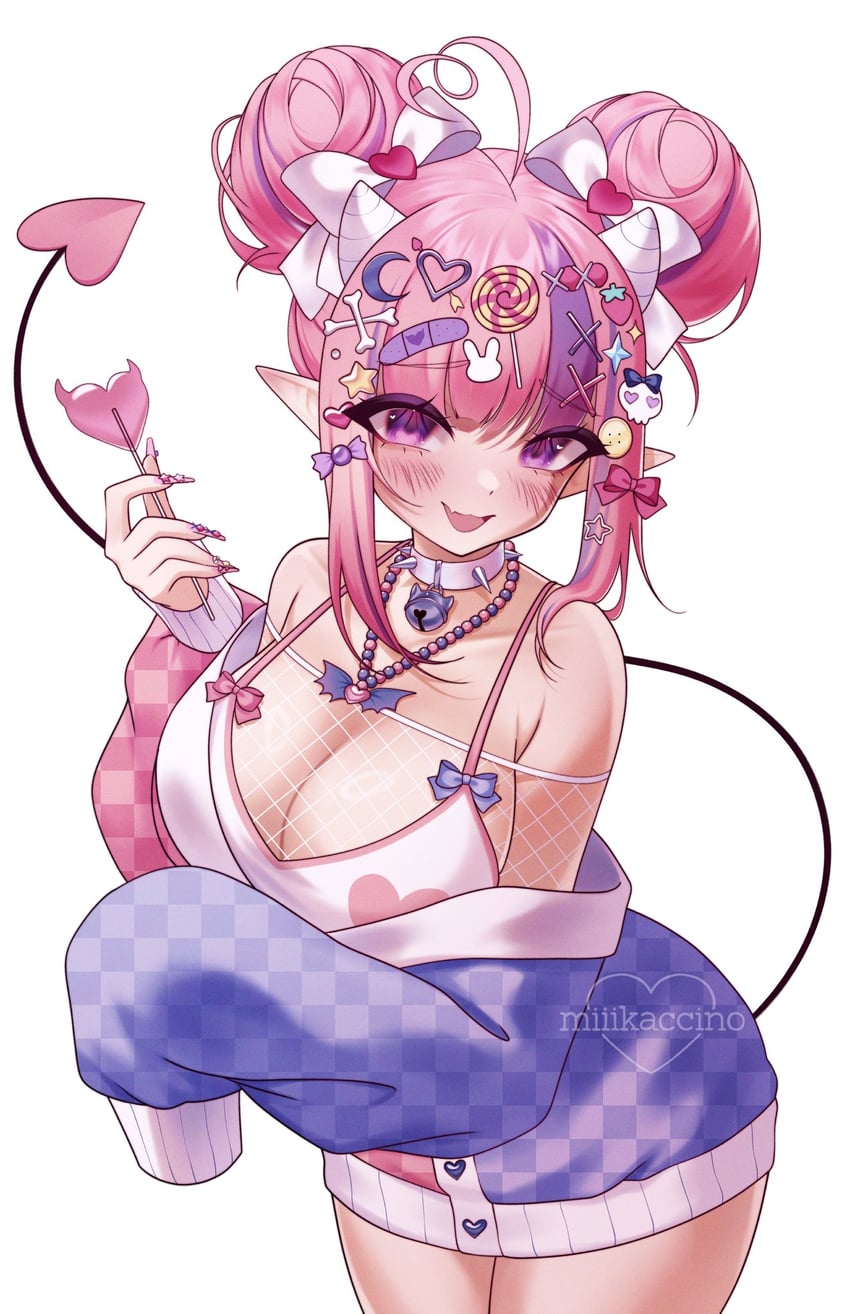 VShojo、铁鼠、ironmouse (decora) 1名女孩 呆毛 创可贴 创可贴发饰 铃铛