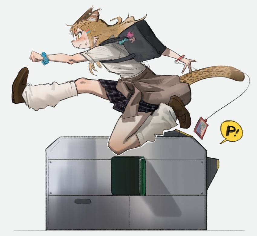 原创 1名女孩 兽耳毛 兽耳 包 金发