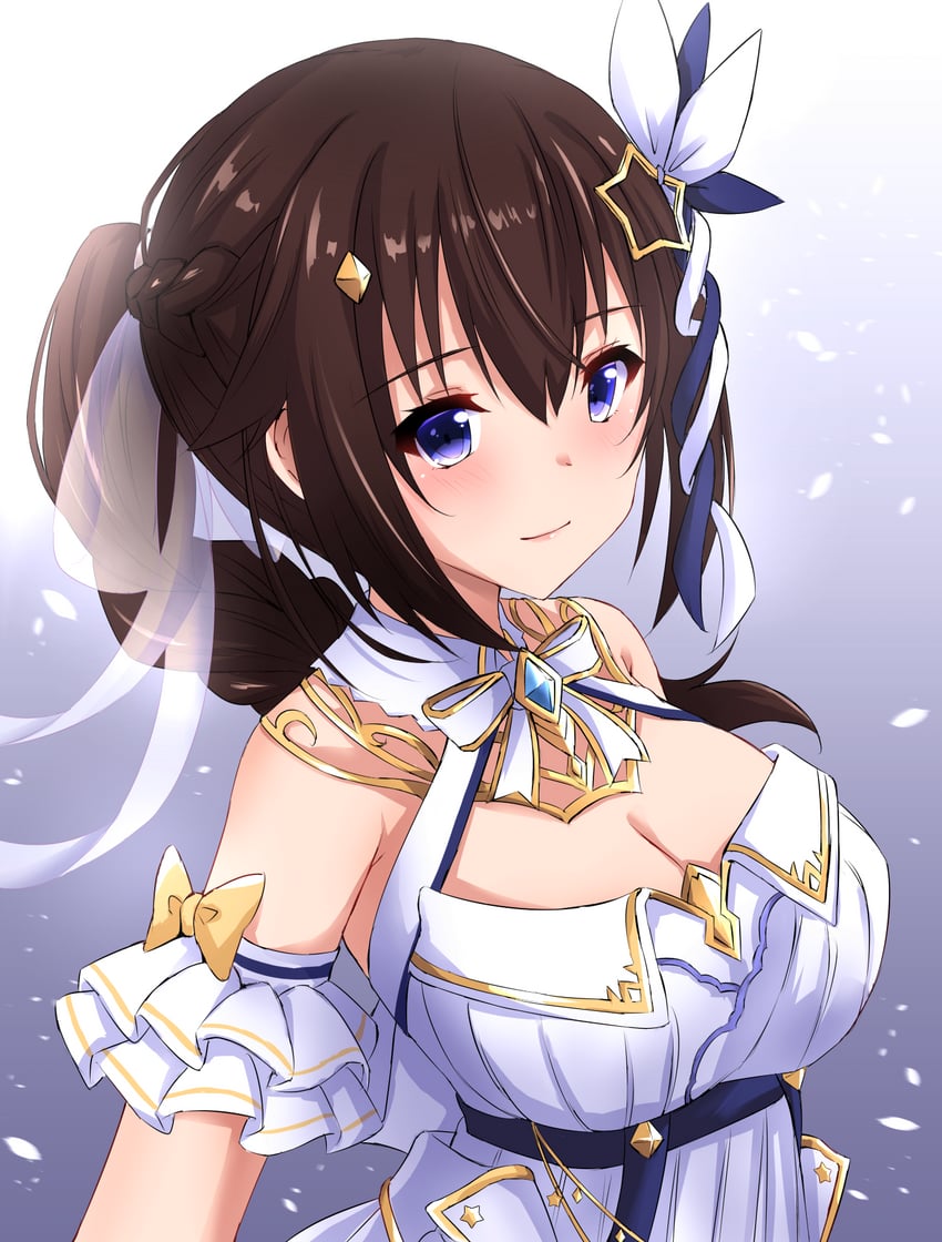Hololive、时乃空、时乃空（2022生日） 1名女孩 脸红 辫子 辫子马尾 乳房