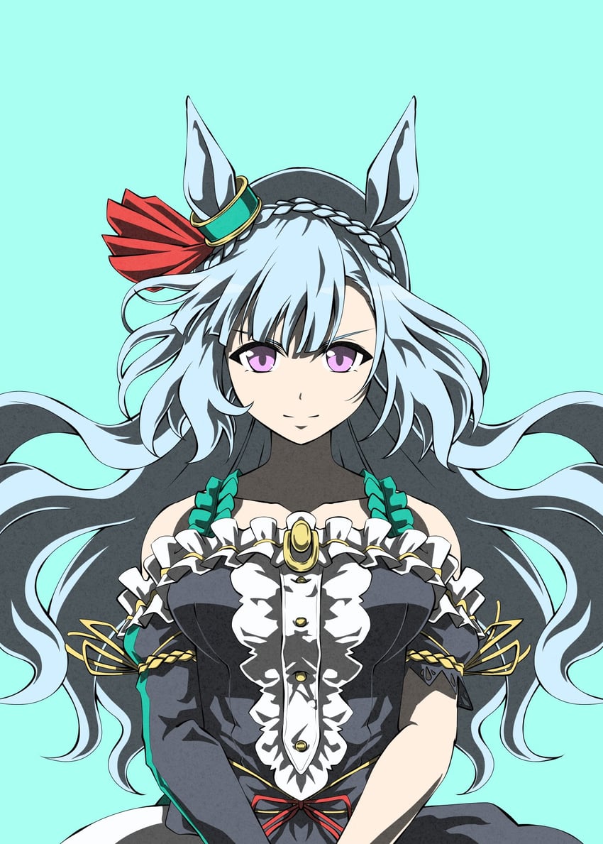 赛马娘、目白阿尔丹 (Crystalline)（赛马娘）、目白阿尔丹 (赛马娘) 1名女孩 兽耳 不对称手套 不对称袖子 露肩