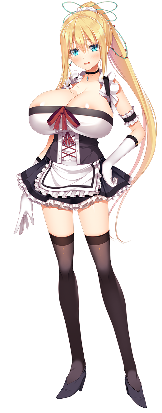 女主角是朋友吗？是恋人吗？还是床伴吗？第二部、sera (heroine wa tomodachi desu ka? koibito desu ka? soretomo tomefure desu ka? second) 1名女孩 金发 脸红 乳房 乳沟