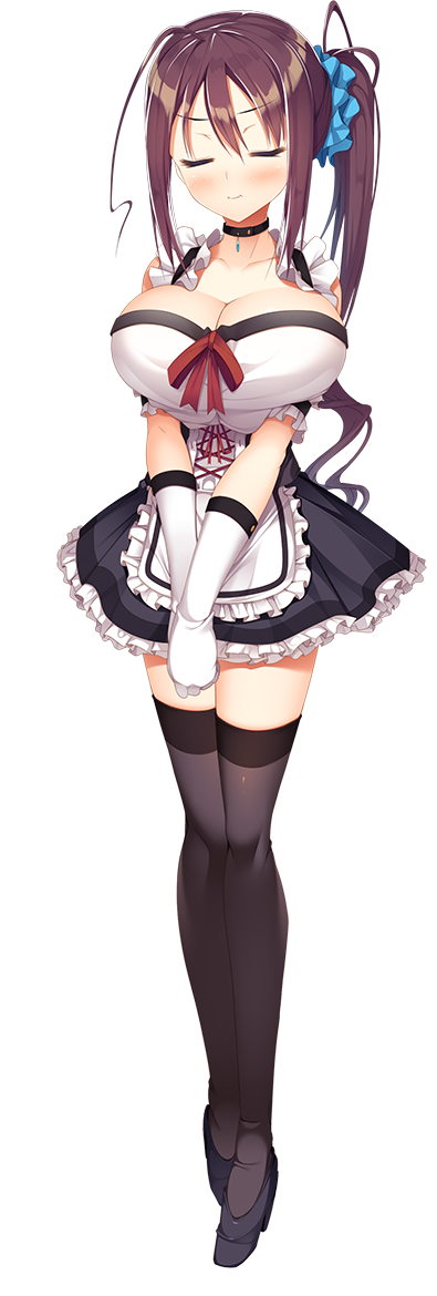 女主角是朋友吗？是恋人吗？还是床伴吗？第二部、takamine nanako 1名女孩 脸红 乳房 棕发 乳沟