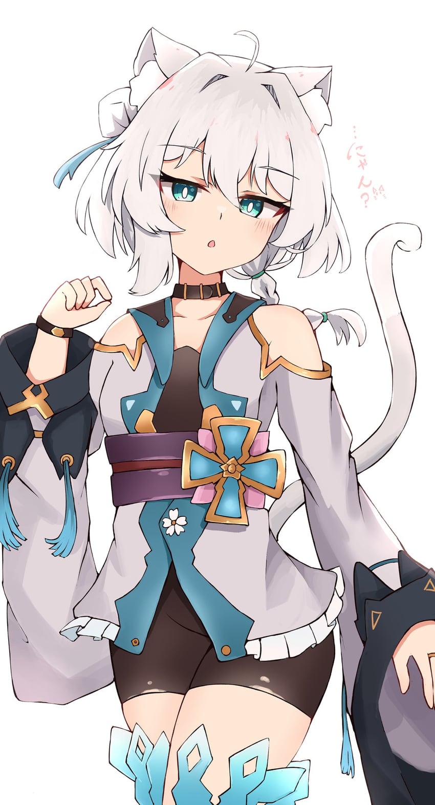 原创 1名女孩 呆毛 兽耳毛 兽耳 露肩
