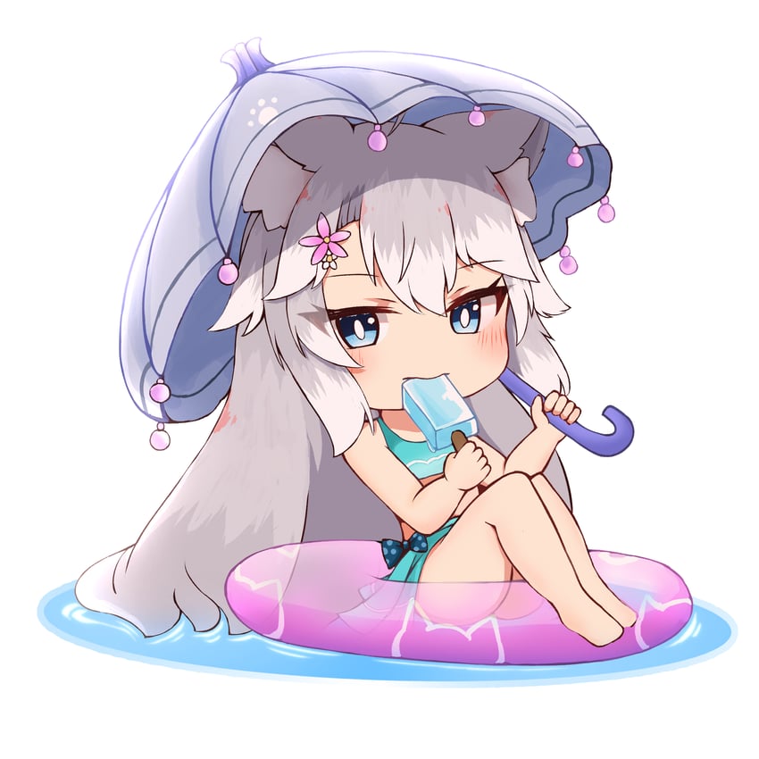 原创 1名女孩 兽耳毛 兽耳 裸臂 裸腿