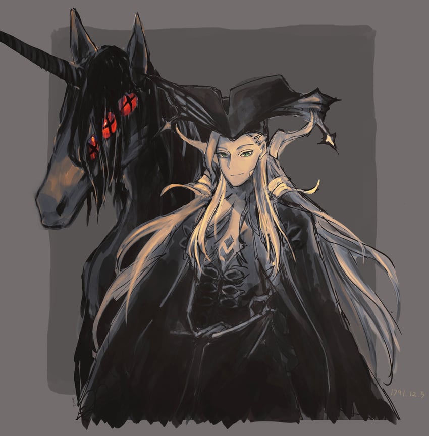 Fate/Grand Order、Fate系列、魔神柱 (Fate) 1名男孩 动物 金发 闭嘴 灰色背景