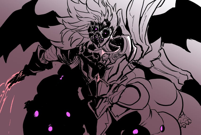 格林笔记、chaos archeteller (grimms notes) 1名男孩 铠甲 黑色巩膜 血 手上的血