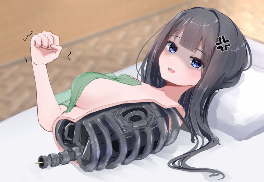 原创 1名女孩 截肢 机器人 青筋 生气