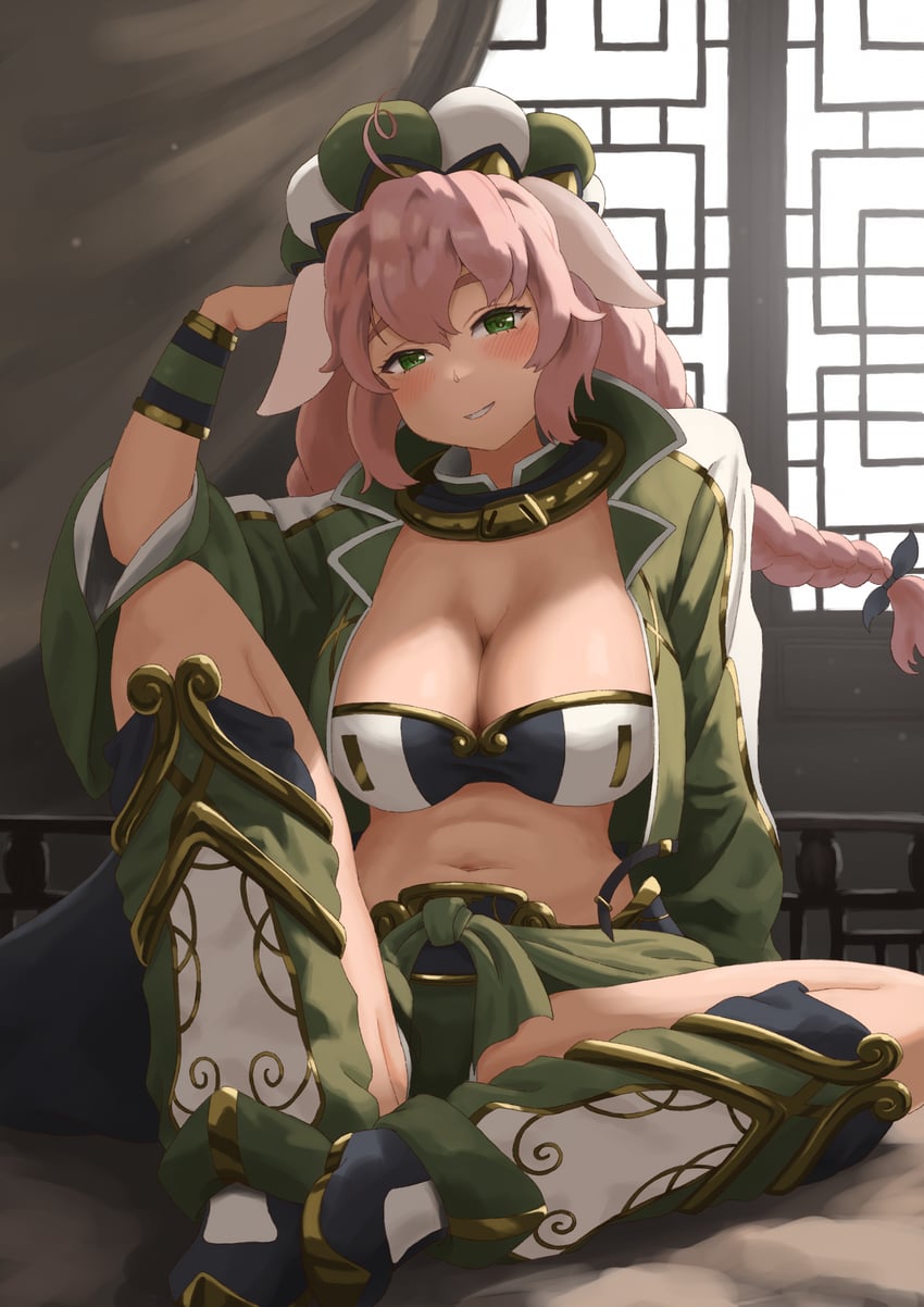 格林笔记、zhu bajie (grimms notes) 1名女孩 兽耳 脸红 辫子 乳房