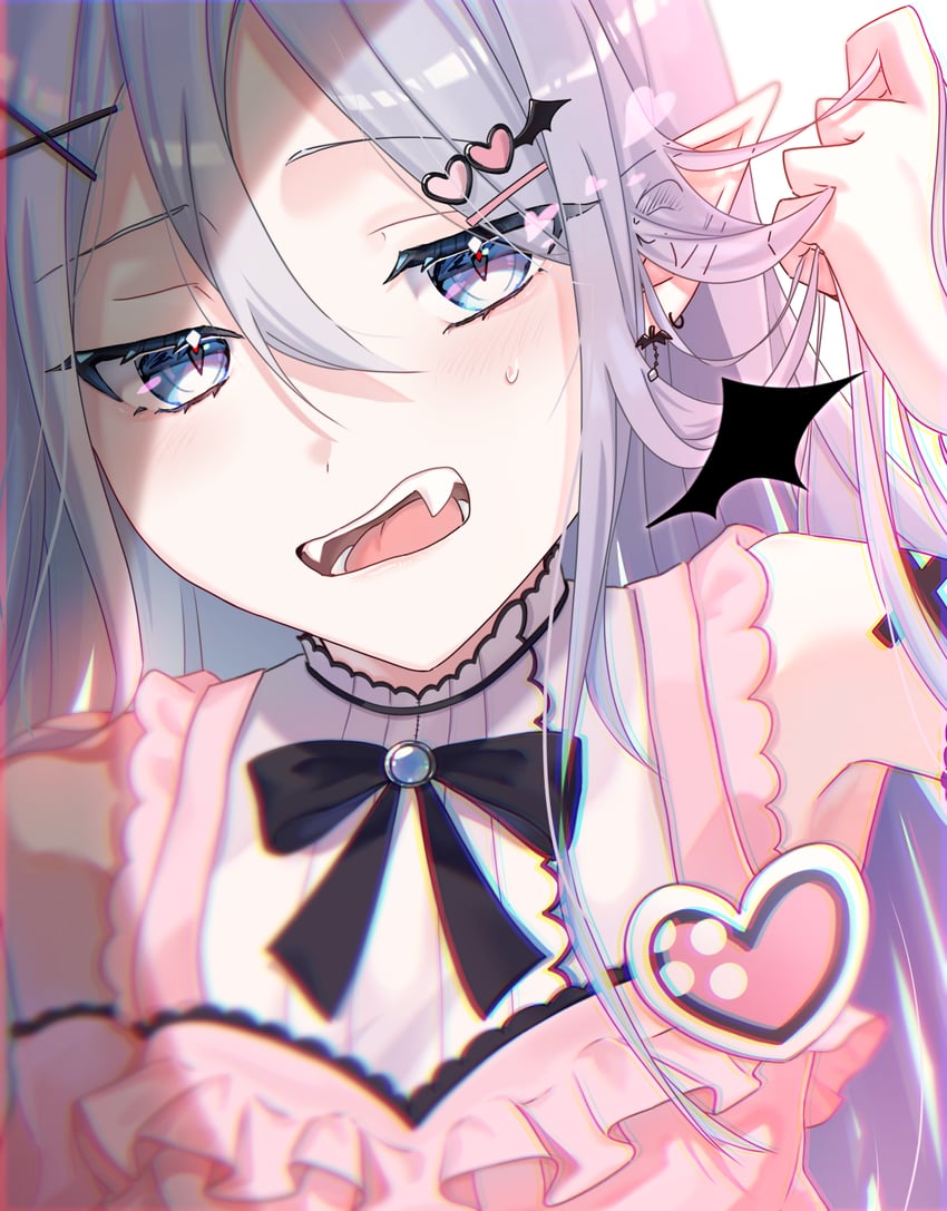 世界计划、吸血鬼（Vocaloid）、宵崎奏 1名女孩 黑色蝴蝶结 黑色蝶形领结 蓝眼 蓝发