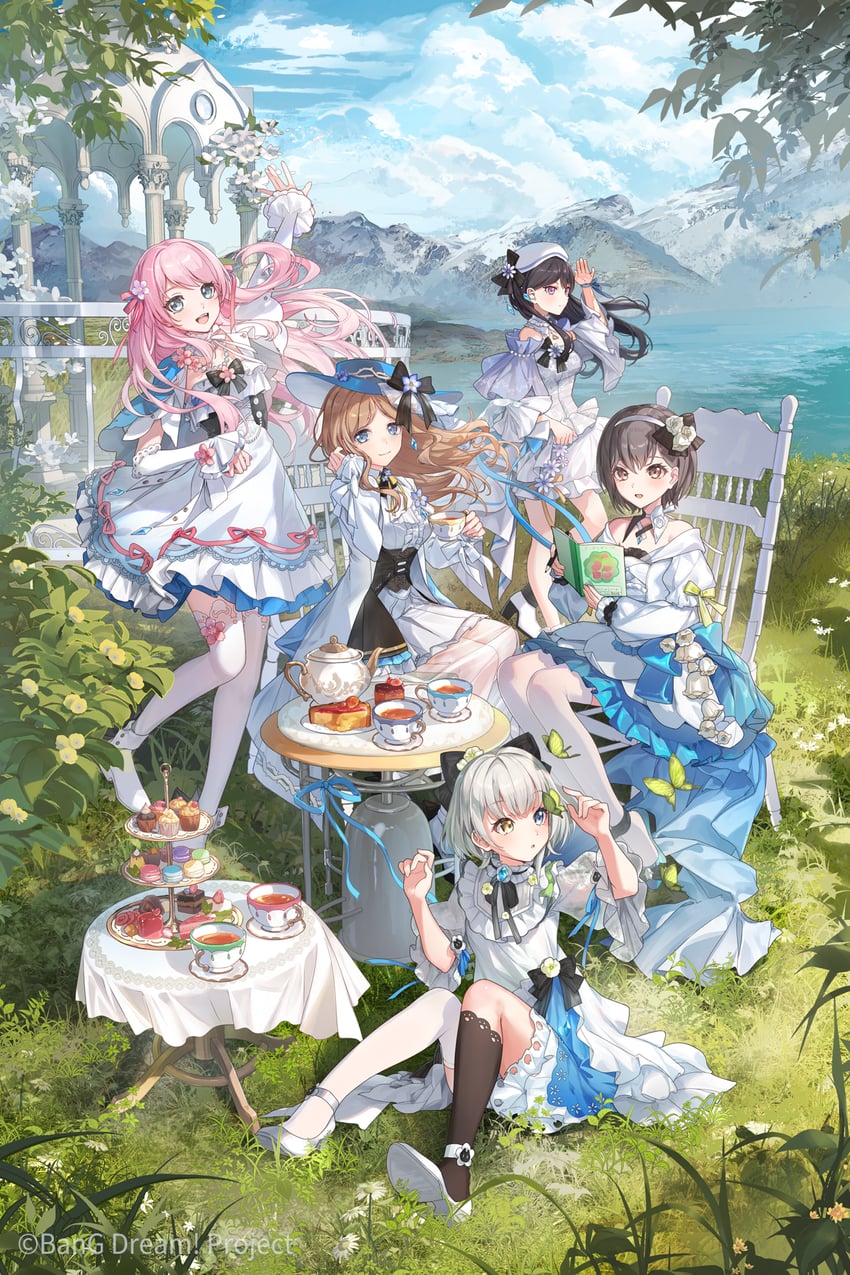 BanG Dream!、Bang Dream! It's MyGO!!!!!、千早爱音 5名女孩 脚镣 举手 不对称腿部穿着 黑发