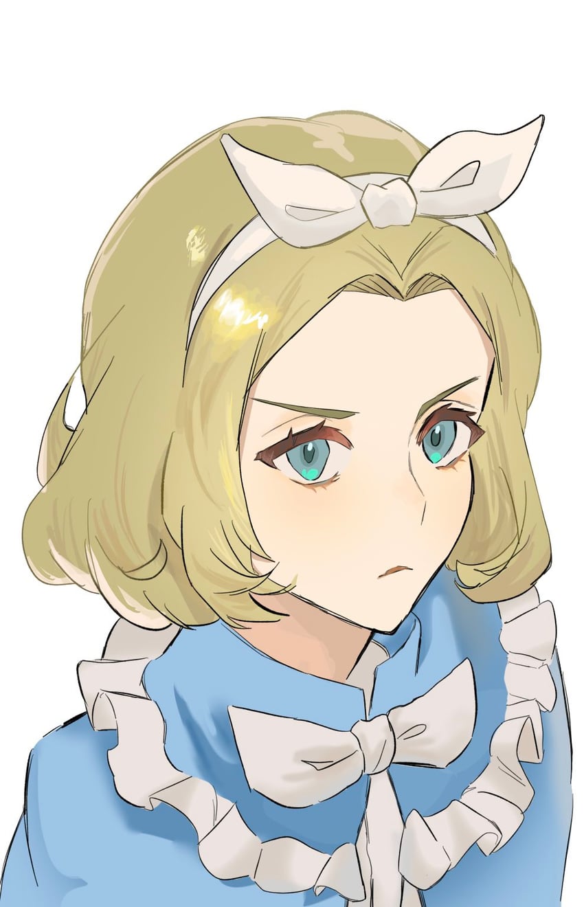 Classicaloid、柴可夫斯基 (古典华丽) 1名女孩 金发 蓝色小披肩 蓝眼 小披肩
