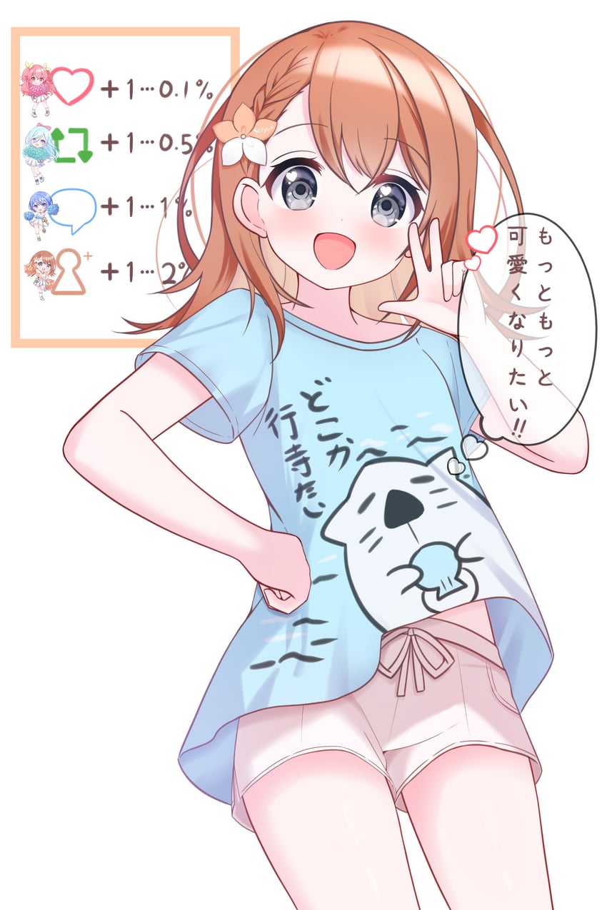 世界计划、花里实乃理、日野森雫 1名女孩 :D 蓝色衬衫 脸红 辫子
