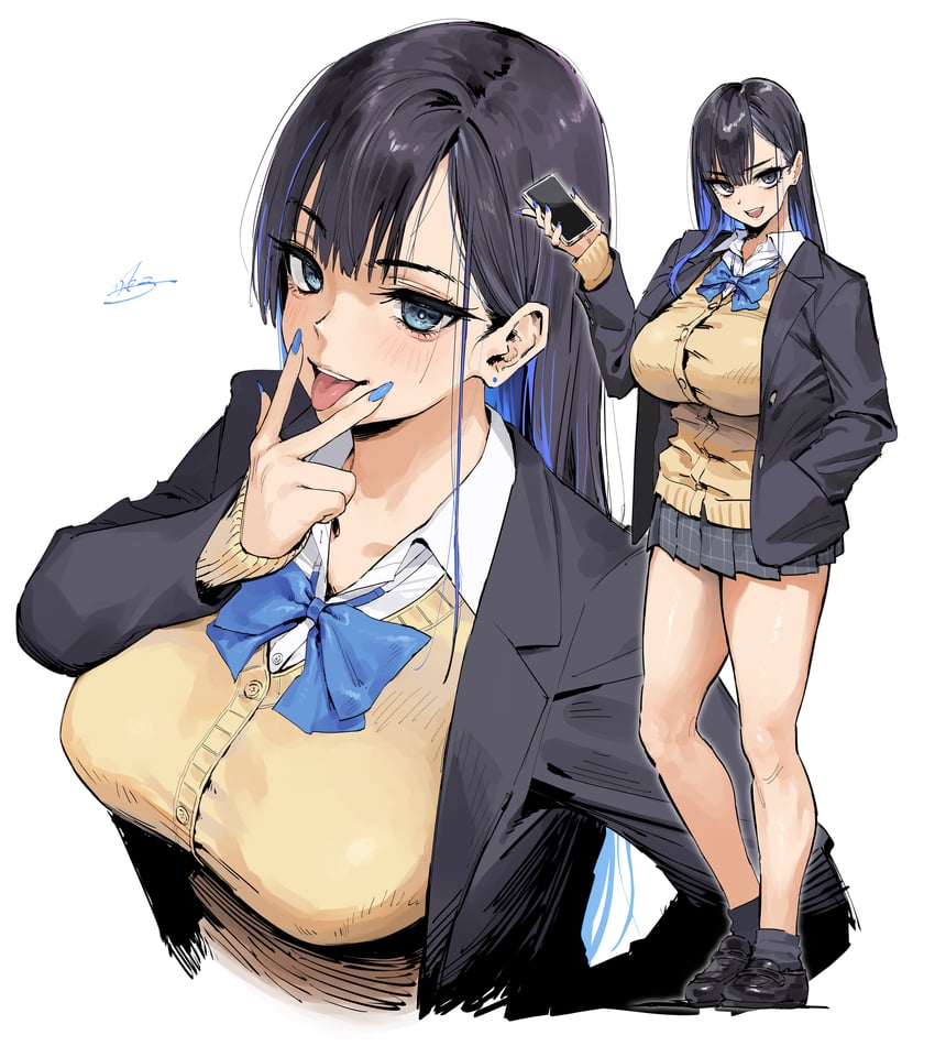 原创 1名女孩 :D 黑瞳 黑发 黑色夹克