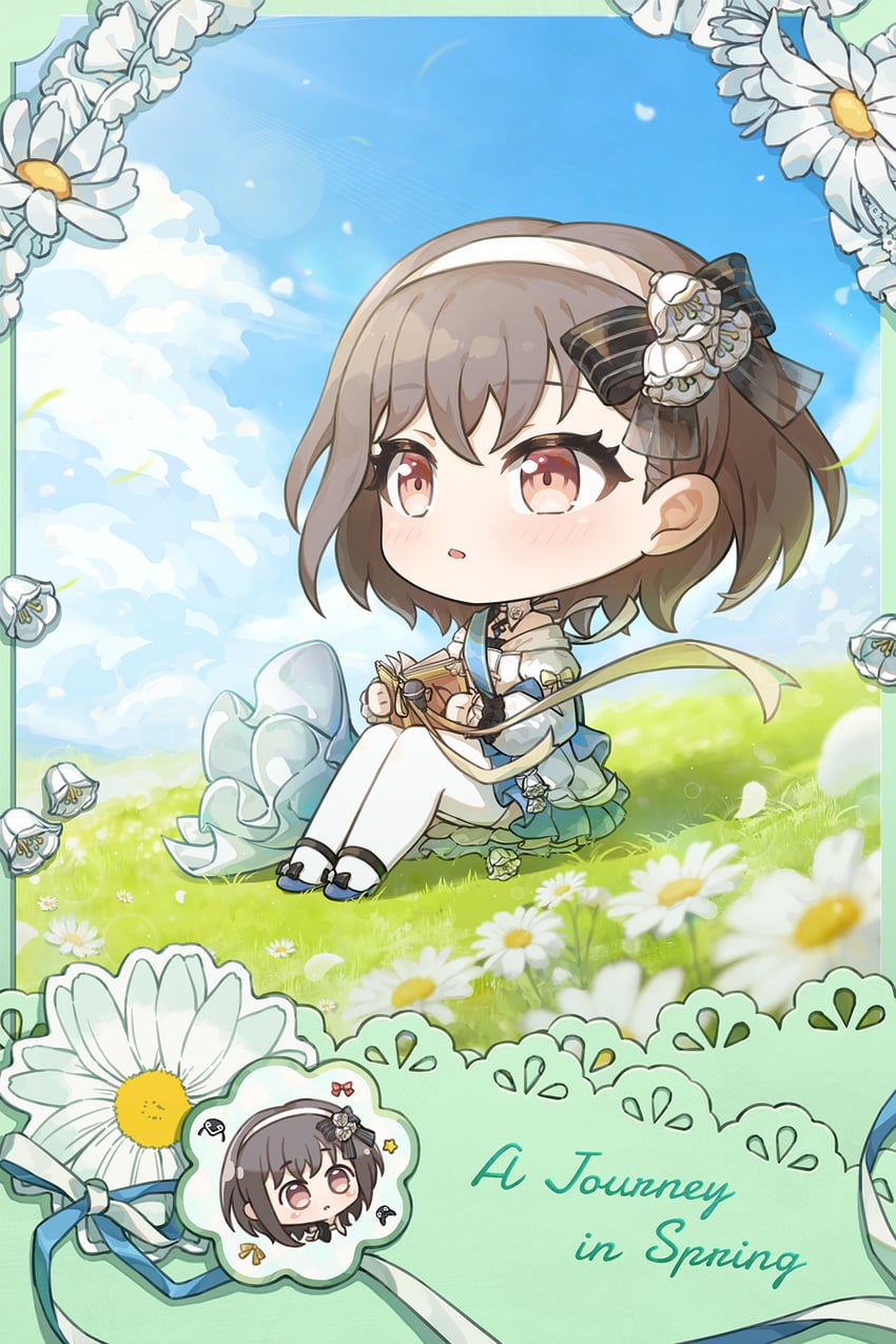 BanG Dream!、Bang Dream! It's MyGO!!!!!、高松灯 1名女孩 蓝色连衣裙 蓝天 书 棕眼睛