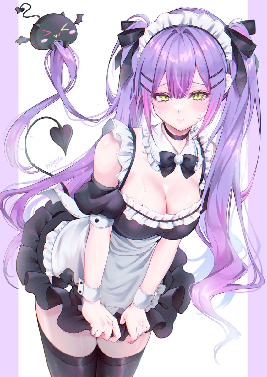 Hololive、Bibi (常暗永远的随从)、常暗永远 1名女孩 异形乳量 (大) 替换服装 围裙 黑色蝴蝶结