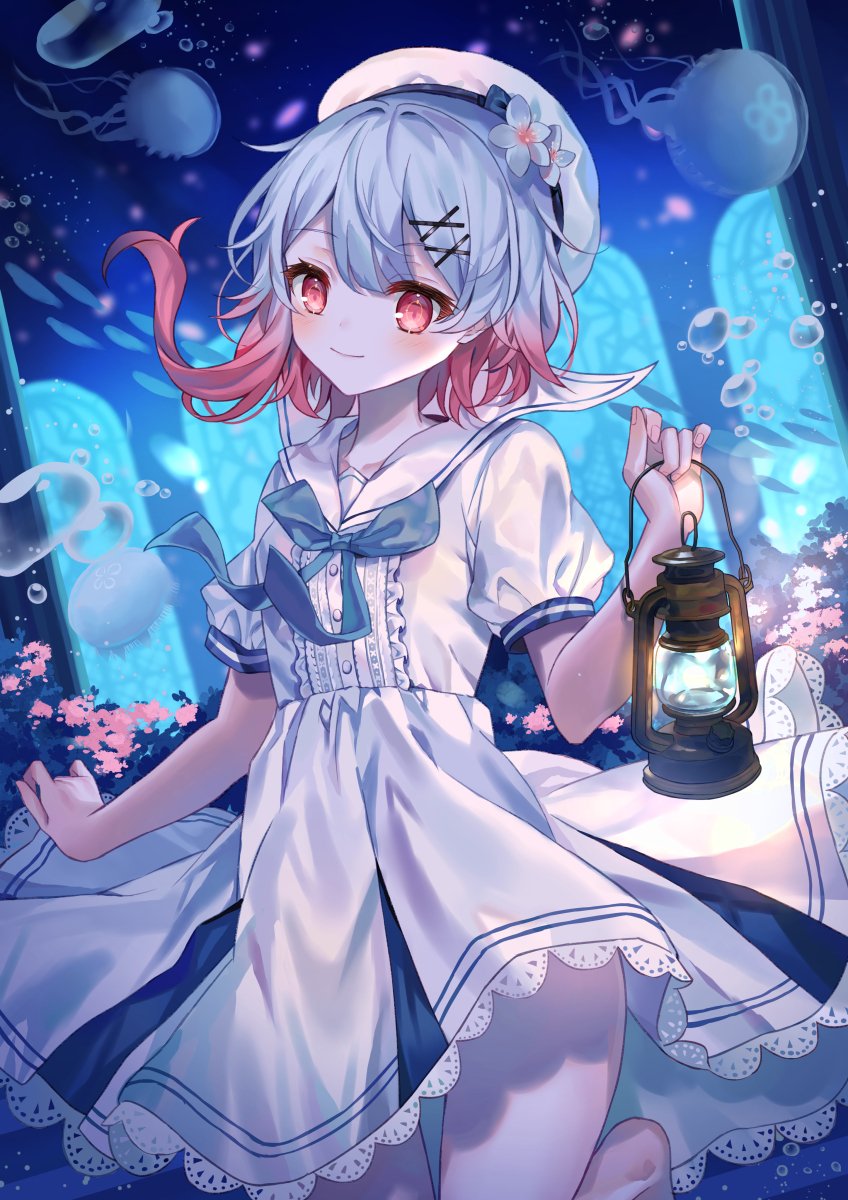水族馆不会跳舞、魔法少女的小镇审判、樱庭绘麻 1名女孩 贝雷帽 脸红 气泡 角色扮演