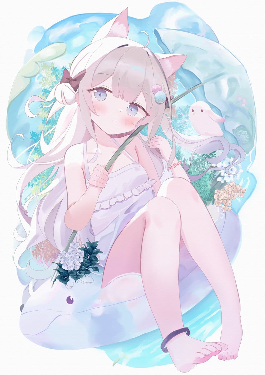 原创 1名女孩 兽耳毛 兽耳 脚链 臂环