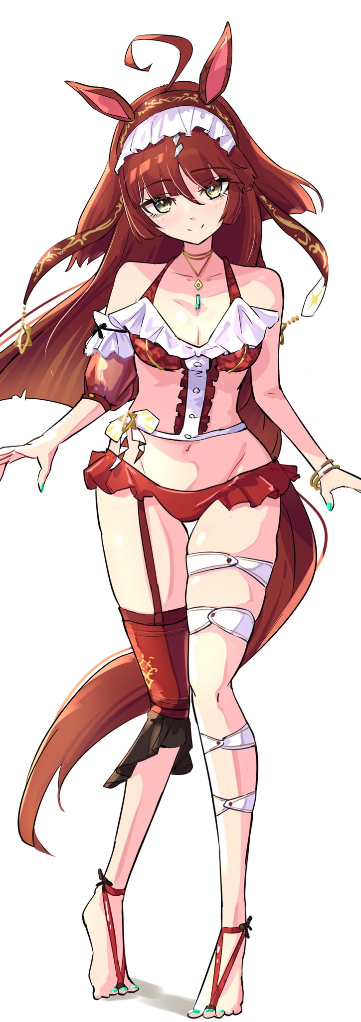 赛马娘、红色欲望 (赛马娘) 1名女孩 替换服装 乳房 乳沟 闭嘴