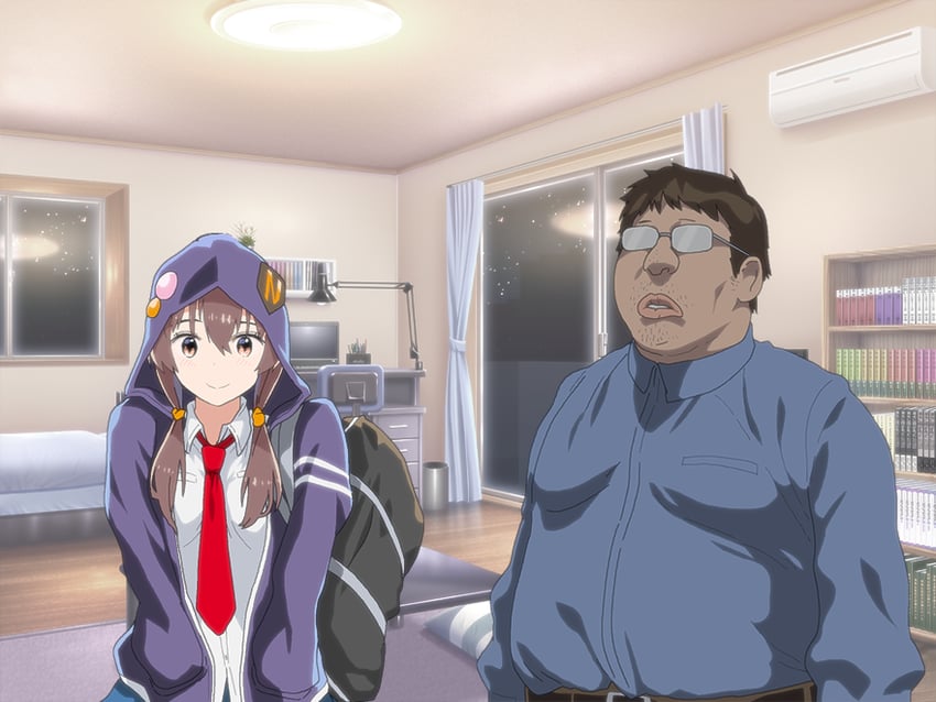 迷途猫 Overrun!、江里 (迷途猫 Overrun!) 1名男孩 1名女孩 赛璐珞上色 包 蓝色衬衫