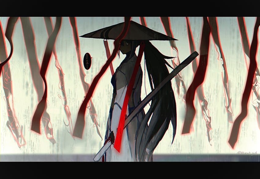 Fate/Grand Order、Fate系列、河上彦斋 (Fate) 1名女孩 代良笠 黑色手套 黑发 手套
