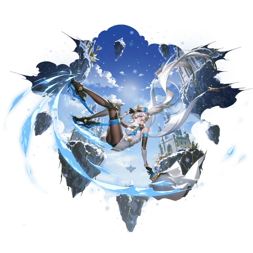 繁星之下、cygnus (starward) 1名女孩 屁股 露肩 蓝眼 乳房