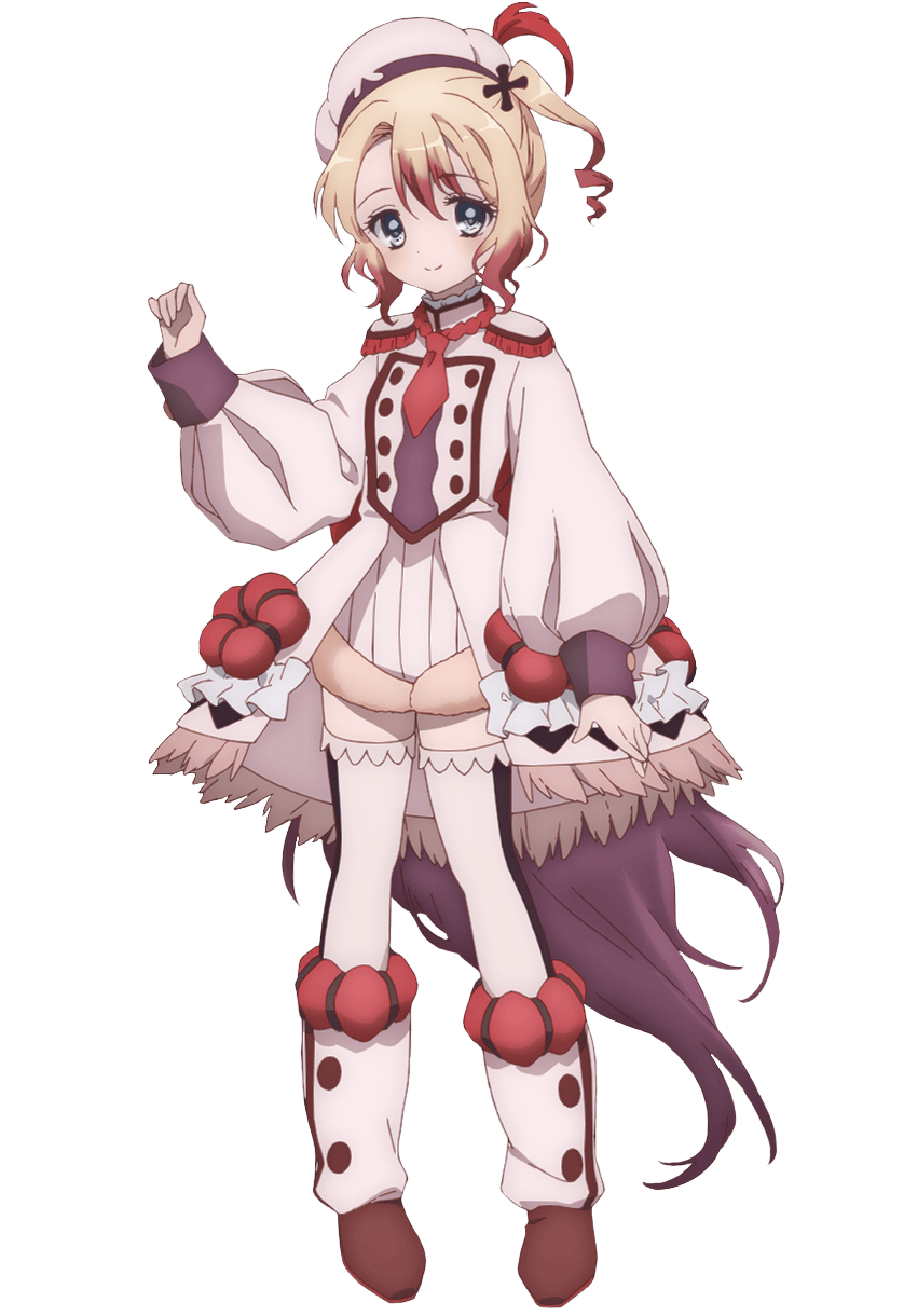 魔法少女育成计划、魔法少女育成计划 restart、佩奇卡 (魔法少女育成计划) 1名女孩 靴子 卷发 连衣裙 荷叶边连衣裙