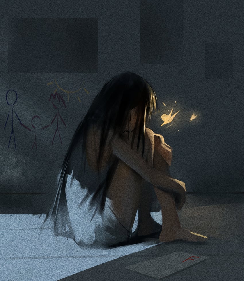 原创 1名女孩 学术测试 / 考卷 裸腿 赤脚 黑发