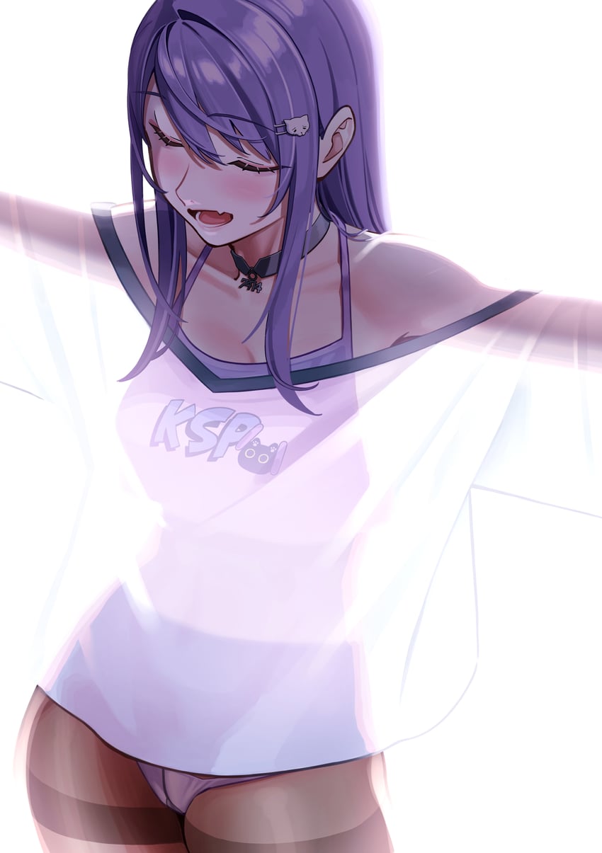 子午线计划、KSP (VTuber) 1名女孩 黑色项圈 脸红 乳房 角色名称