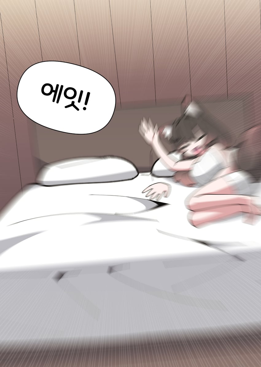 原创 1名女孩 兽耳 床 床上的邀请 卧室