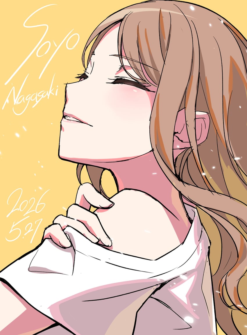BanG Dream!、Bang Dream! It's MyGO!!!!!、长崎素世 1名女孩 棕发 角色名称 闭眼 有日期
