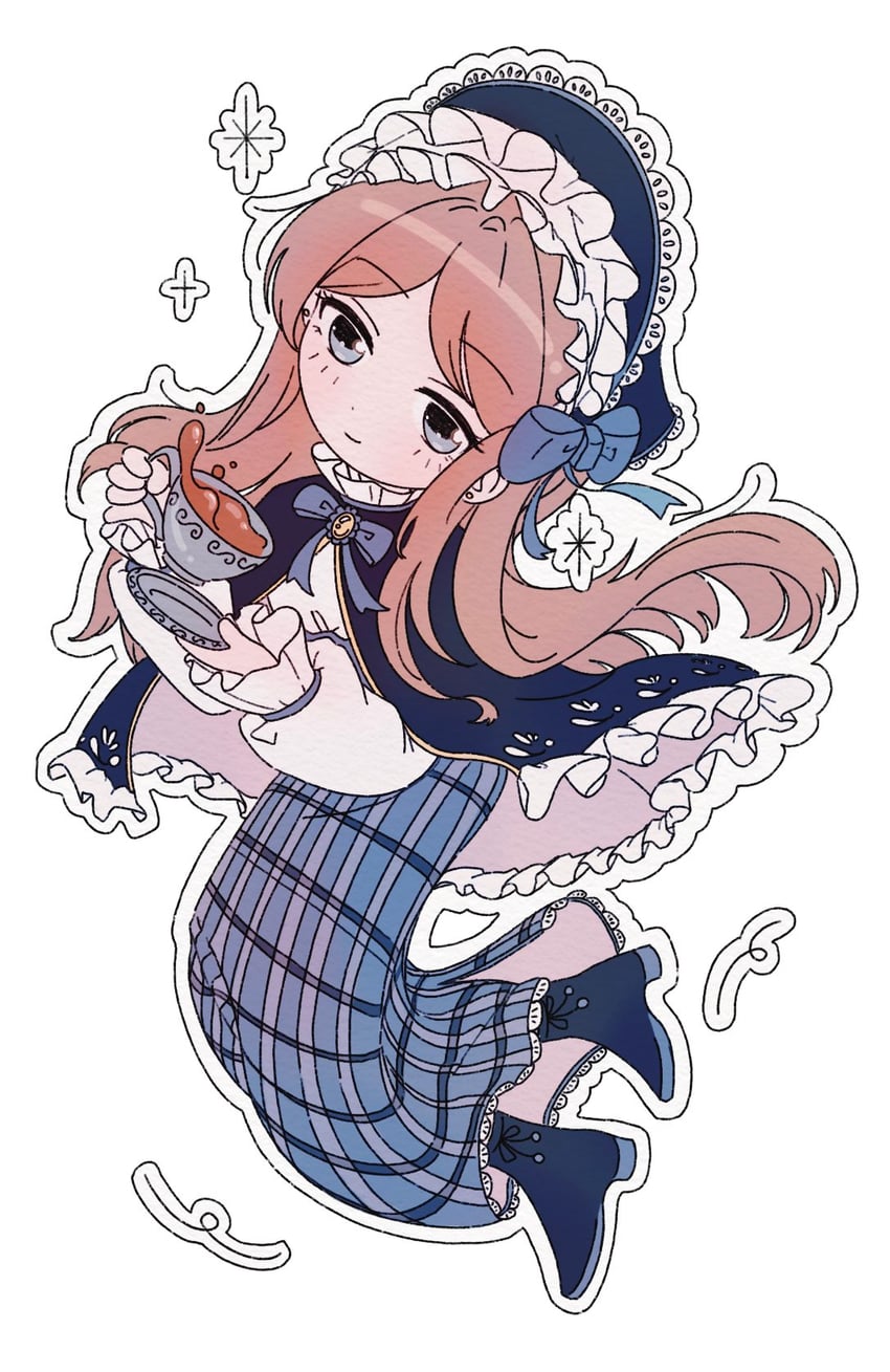 BanG Dream!、Bang Dream! It's MyGO!!!!!、长崎素世 1名女孩 蓝色蝴蝶结 蓝色披风 蓝裙子 蝴蝶结