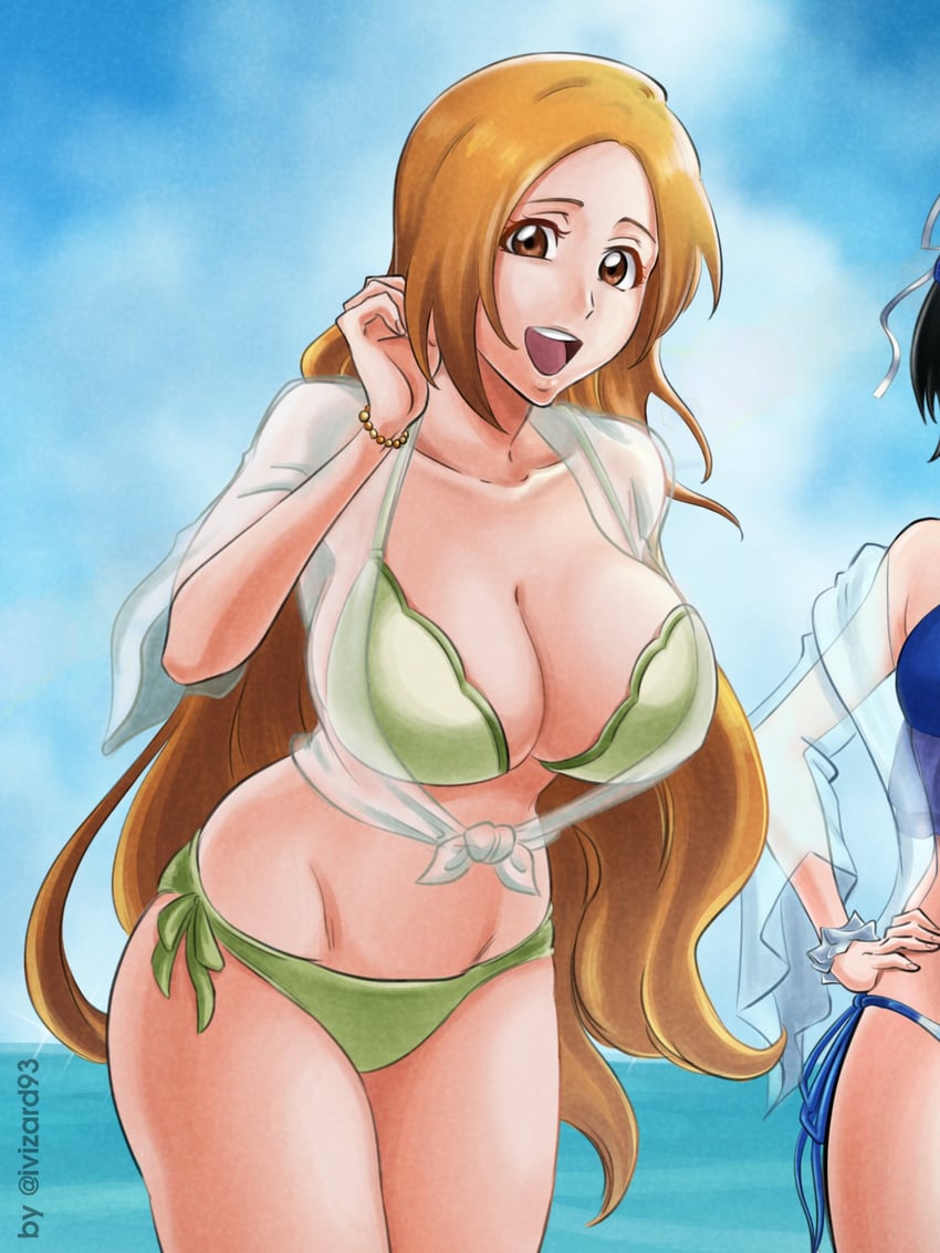 死神、死神：勇敢的灵魂、井上织姬 2名女孩 :D 替换服装 手放在背后 珠子手链