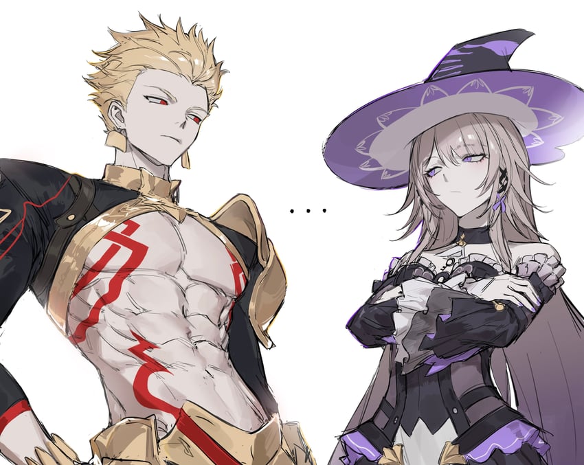 Fate/stay night、Fate系列、崩坏：星穹铁道 ... 1名男孩 1名女孩 腹肌 铠甲