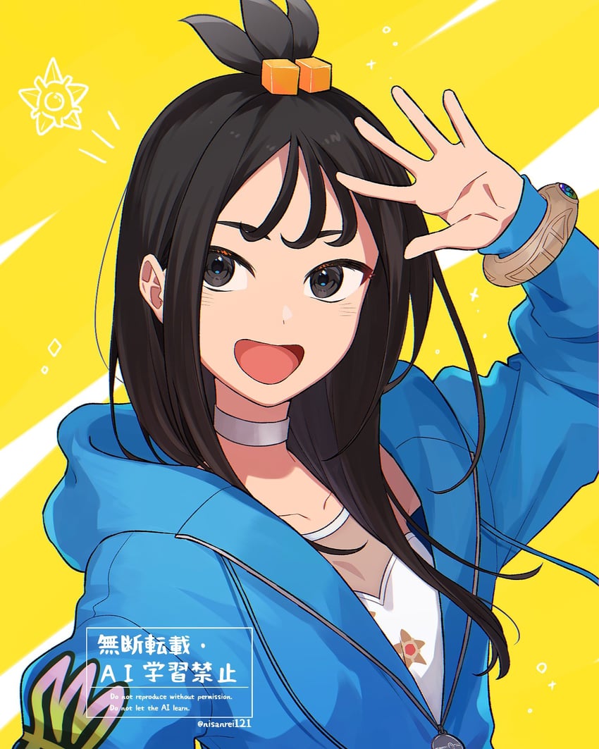 宝可梦、宝可梦传说：Z-A、丽多 (宝可梦) 1名女孩 :D 黑瞳 黑发 蓝色连帽衫