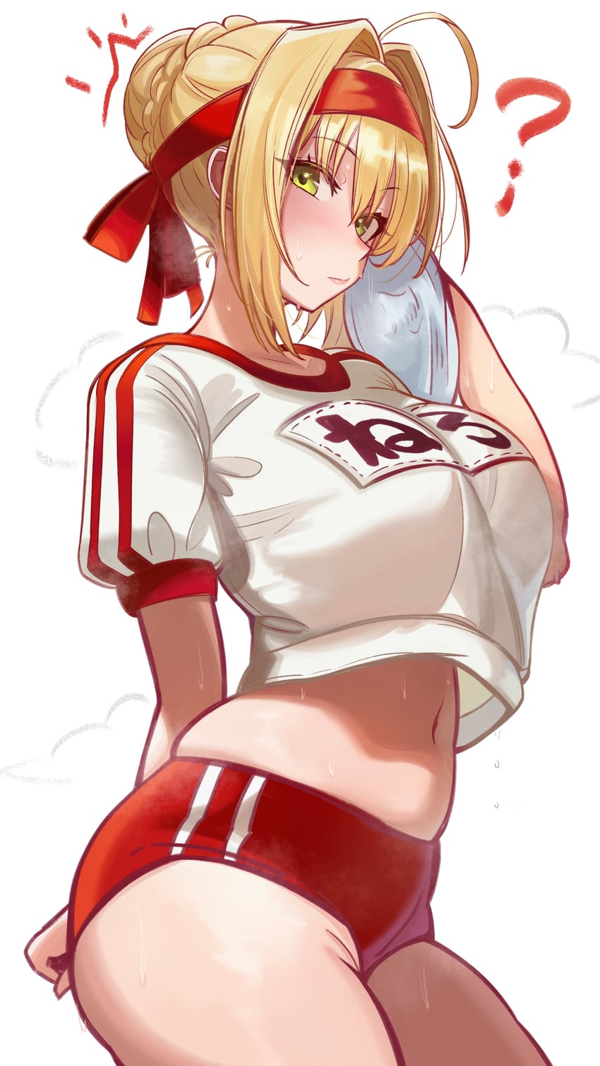 Fate/Grand Order、Fate系列、尼禄·克劳狄乌斯 (Fate) 1名女孩 呆毛 金发 脸红 辫子