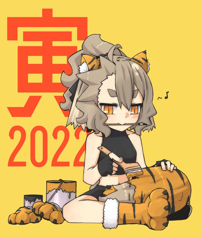 原创 1名女孩 :> 兽耳 动物手 骑行裤