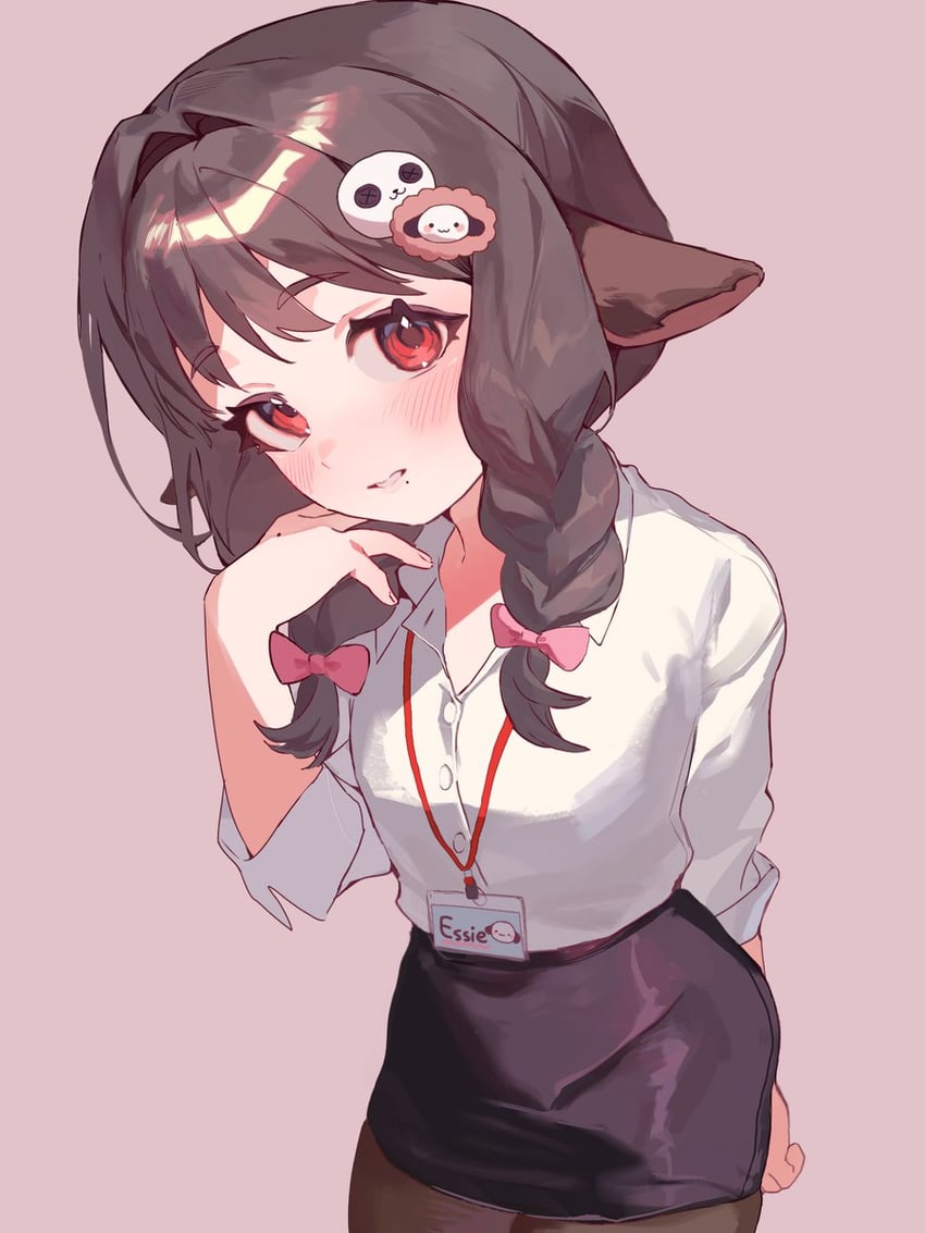 个人势虚拟主播、埃斯特尔 (VTuber) 1名女孩 替换服装 不同发型 替换腿部穿着 兽耳