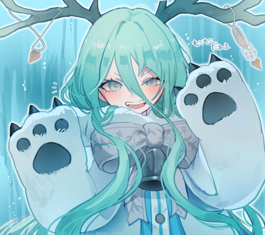 Fate/Grand Order、Fate系列、娄希 (Fate) 1名女孩 动物手 鹿角装饰 鹿角 铃铛