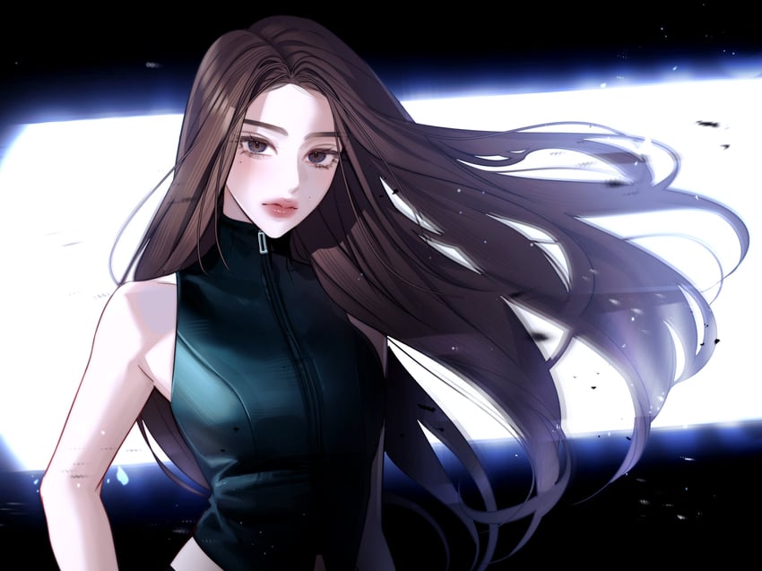 IVE（组合）、张元英 1名女孩 bang bang (ive) 棕发 睫毛 飘逸长发