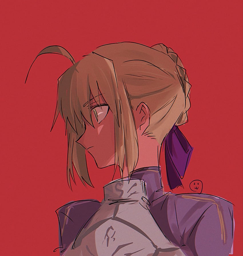 Fate/stay night、Fate系列、阿尔托莉雅·潘德拉贡 (Fate) 1名女孩 呆毛 铠甲 逆光 金发