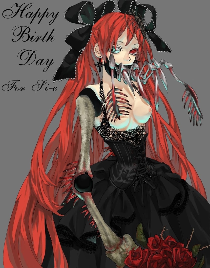 Ca (Deino)、细菌污染 (Vocaloid)、VOCALOID 1名女孩 水色瞳 节肢动物肢体 生日 黑色蝴蝶结