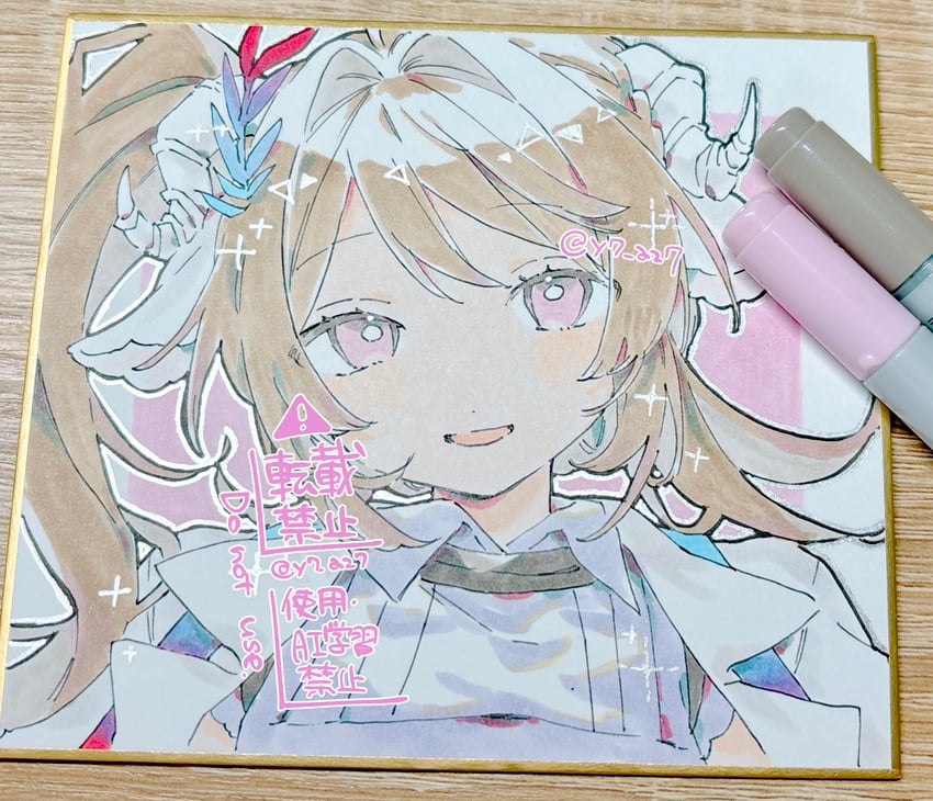 明日方舟、艾雅法拉 (明日方舟)、纯艾 (明日方舟) 1名女孩 兽耳 画面内含画具 棕发 外套