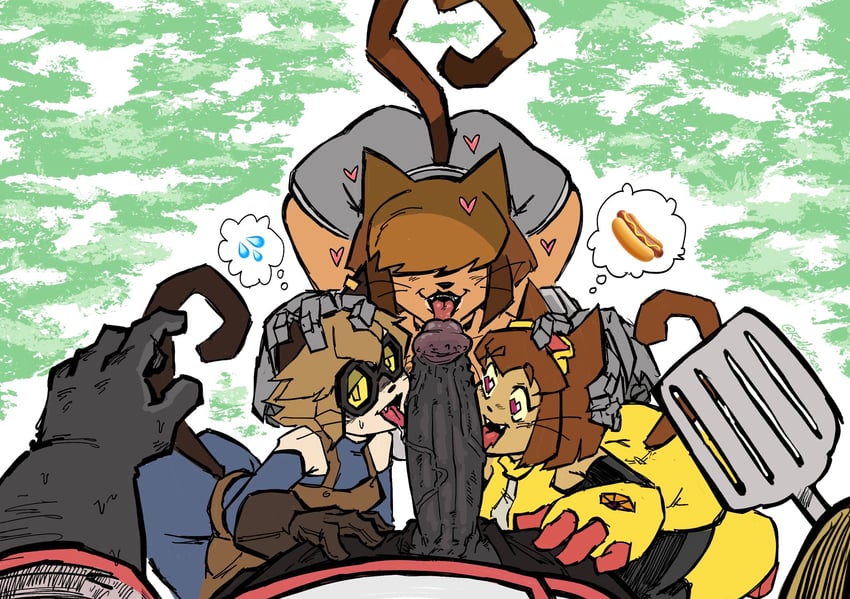 Gameoverse、Kit Bodega、scratch (gameoverse) 兽耳 棕发 棕色背带裤 猫耳 猫娘
