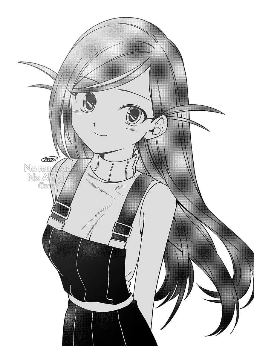 无法堕落的驱魔师、atsuki imuri 1名女孩 脸红 闭嘴 灰度 长发