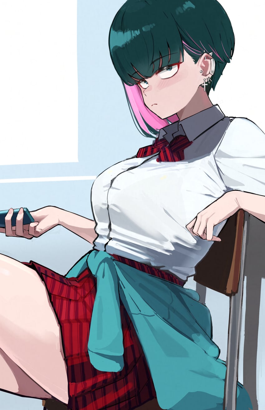 古见同学有交流障碍症、shiina muzuka 1名女孩 蝴蝶结 内衣透出 乳房 开襟衫