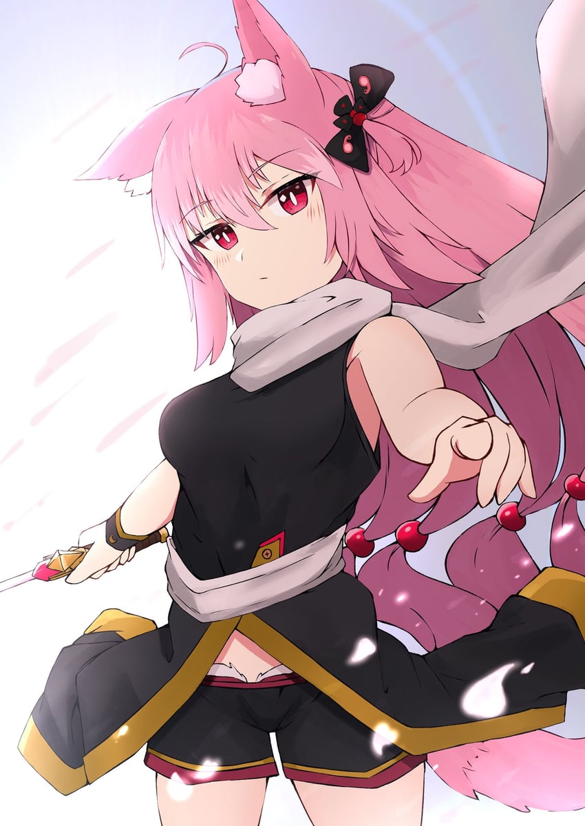 原创 1名女孩 呆毛 兽耳毛 兽耳 露肩