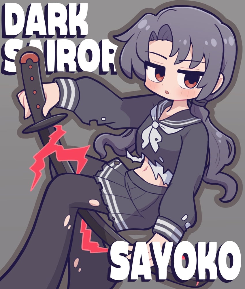 偶像大师、偶像大师百万现场、高山纱代子 1名女孩 黑发 黑色连裤袜 黑色水手领 黑衬衫