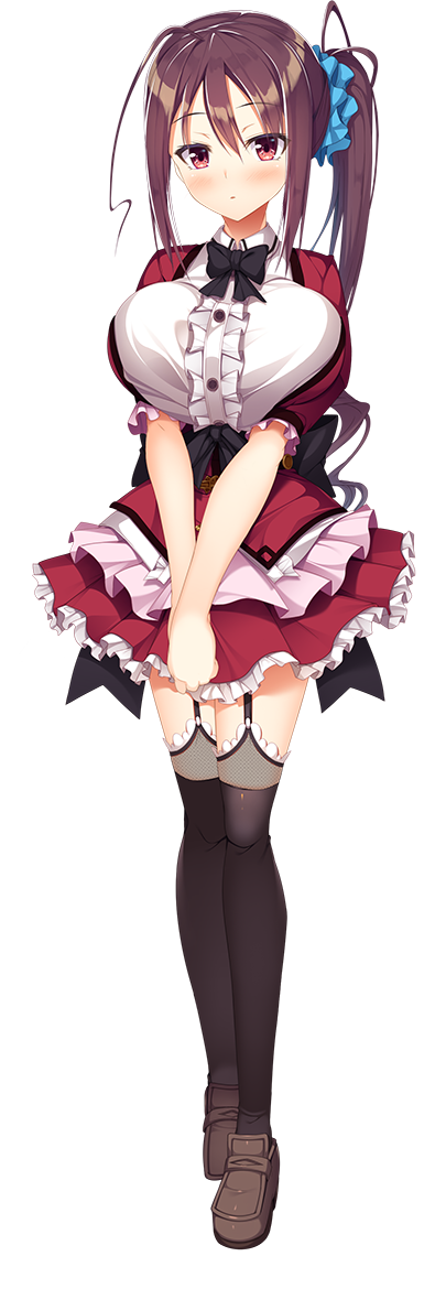女主角是朋友吗？是恋人吗？还是床伴吗？第二部、takamine nanako 1名女孩 脸红 乳房 棕发 面向观众