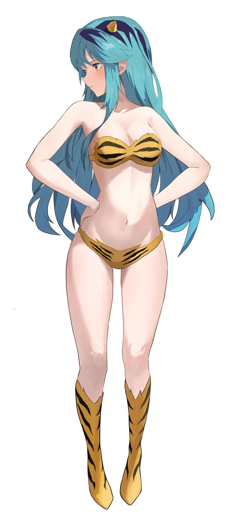 福星小子、拉姆 1名女孩 :t 动物花纹 水色发 比基尼