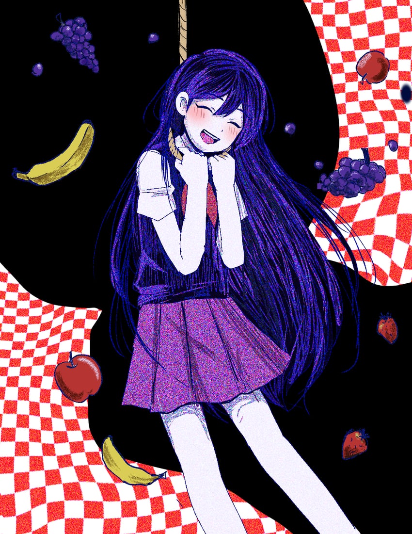 OMORI、Mari (Omori)、Mari (Omori) 1名女孩 :D 微笑 苹果 香蕉